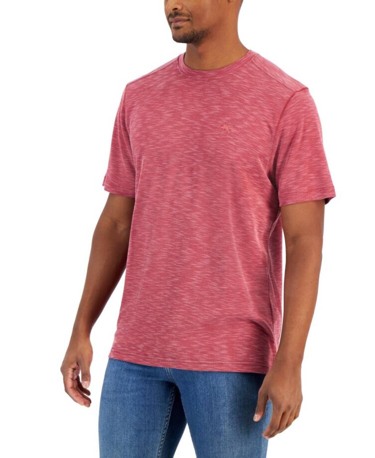 Tommy Bahama Cali Beach Solid T-Shirt Men's 3XL Rose Red Crewneck Pullover +