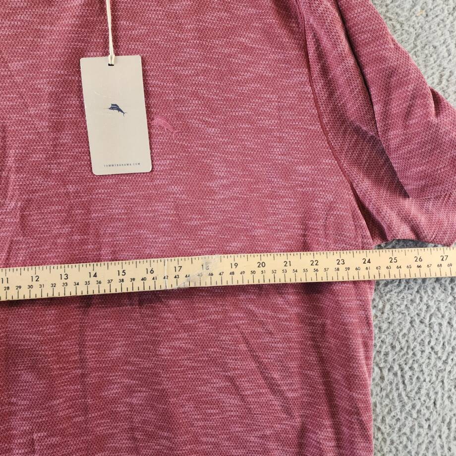 Tommy Bahama Cali Beach Solid T-Shirt Men's 3XL Rose Red Crewneck Pullover +