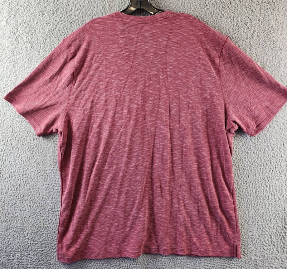 Tommy Bahama Cali Beach Solid T-Shirt Men's 3XL Rose Red Crewneck Pullover +