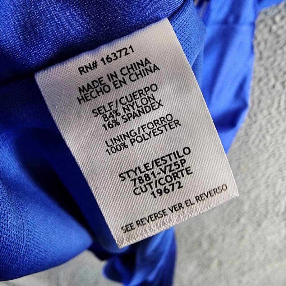 City Studio Trendy Plus Size Cold-Shoulder Satin Bodycon Dress 22W Bright Royal~