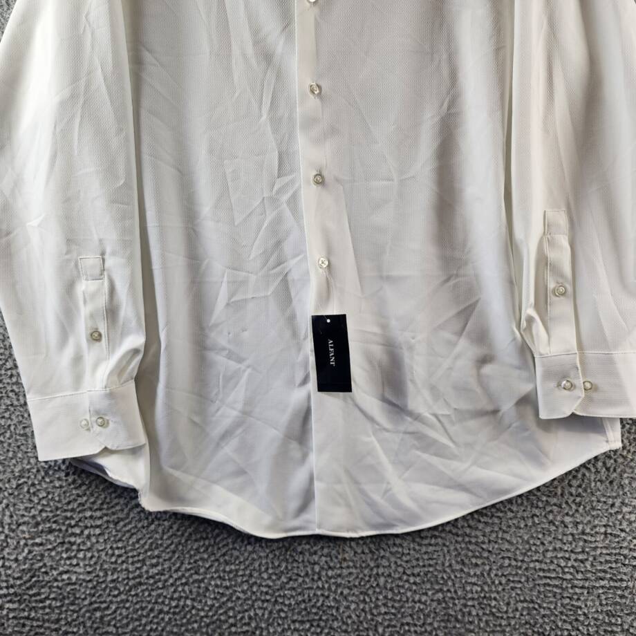 Alfani Regular Fit Travel Ready Dress Shirt Men's 32-33/16-16.5 Bright White~