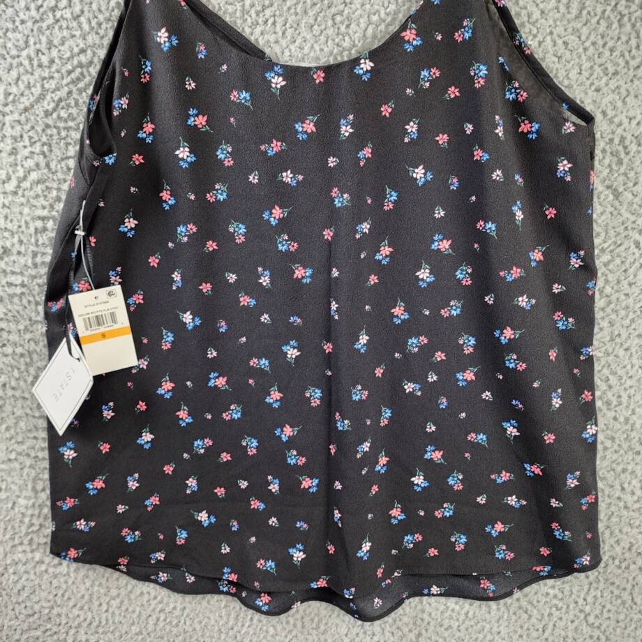 1.State Mari Chiffon Trim V Neck Camisole Top Women's S Multicolor Sleeveless~