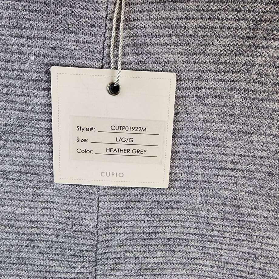 Cupio Mock Neck Knit Pullover Sweater Women's L Heather Grey Pullover Style L/S