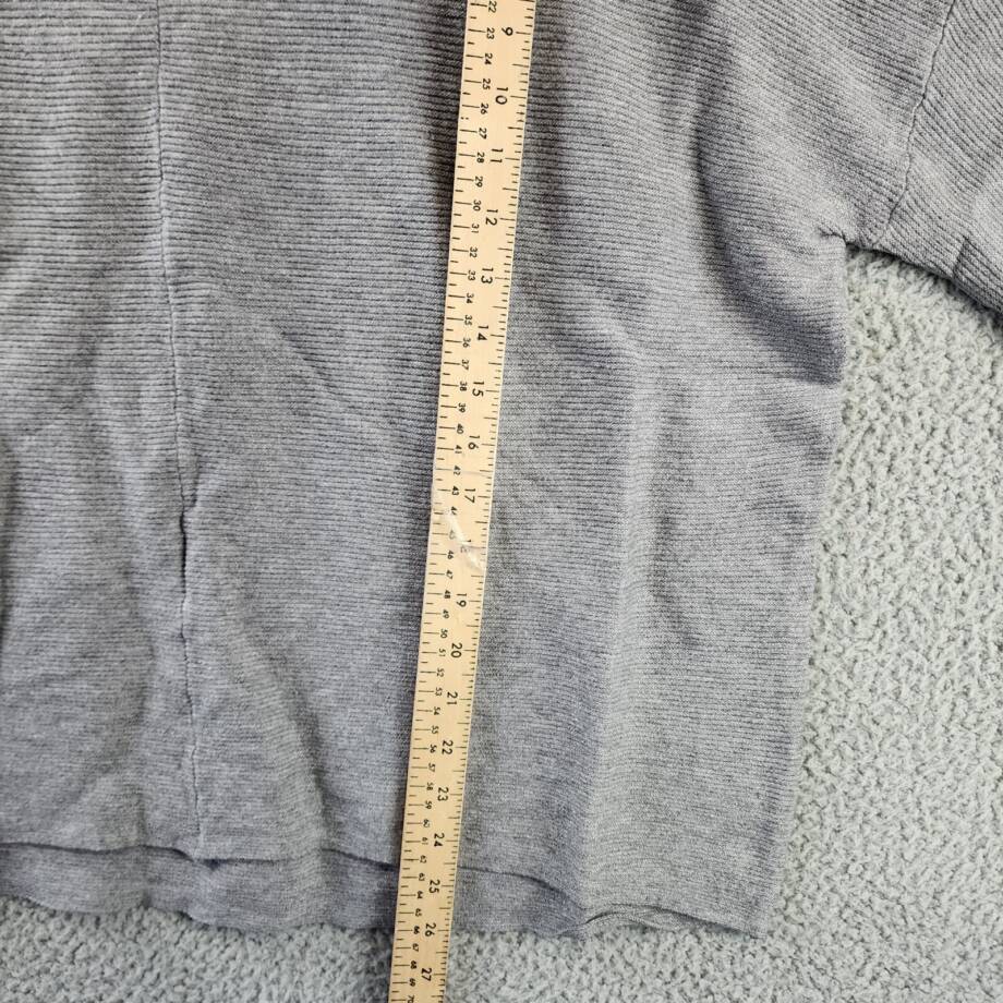 Cupio Mock Neck Knit Pullover Sweater Women's L Heather Grey Pullover Style L/S
