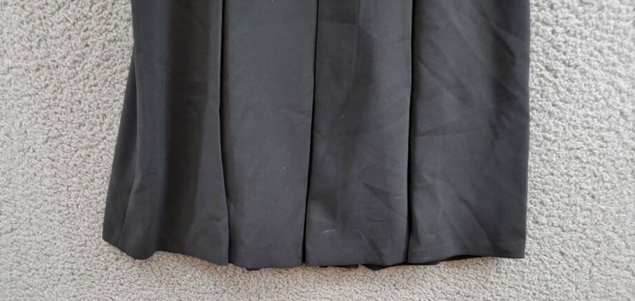 Tommy Hilfiger Petite V-Neck Pleated Fit & Flare Dress Women's 2P Black Back Zip