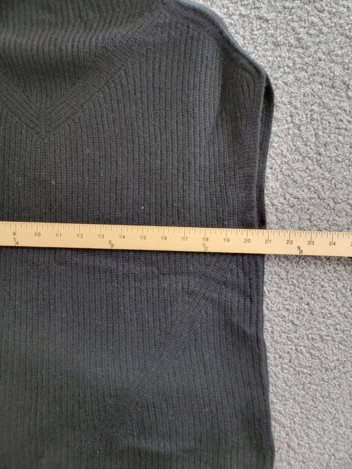 C by Bloomingdale's Cashmere Funnel Neck Sweater Women's S Black Short Sleeve