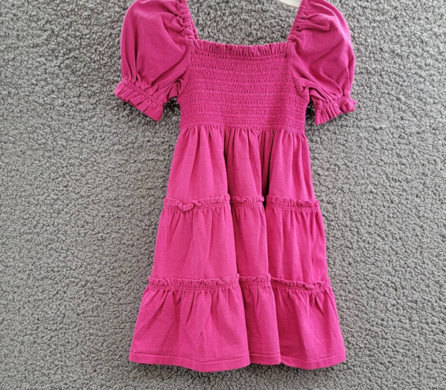 Polo Ralph Lauren Smocked Jersey Dress Little Girls 2 College Pink Square Neck