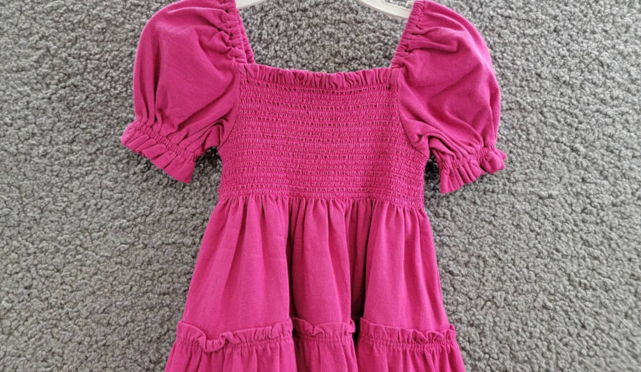Polo Ralph Lauren Smocked Jersey Dress Little Girls 2 College Pink Square Neck