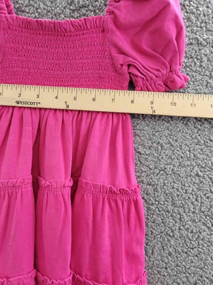 Polo Ralph Lauren Smocked Jersey Dress Little Girls 2 College Pink Square Neck