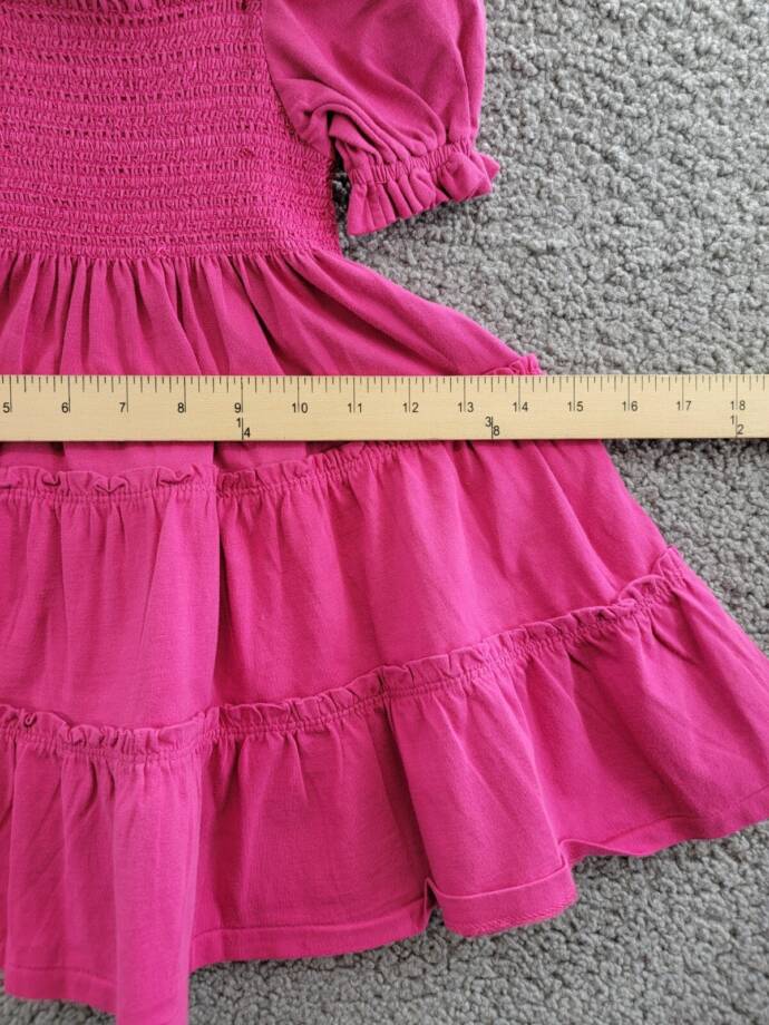 Polo Ralph Lauren Smocked Jersey Dress Little Girls 2 College Pink Square Neck