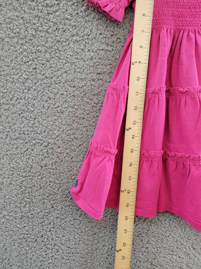 Polo Ralph Lauren Smocked Jersey Dress Little Girls 2 College Pink Square Neck