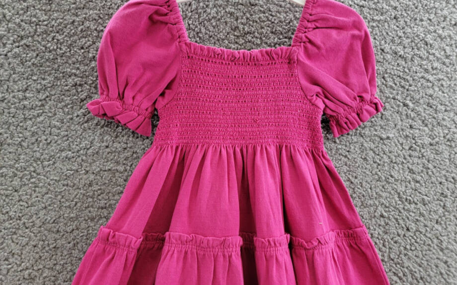 Polo Ralph Lauren Smocked Jersey Dress Little Girls 2 College Pink Square Neck