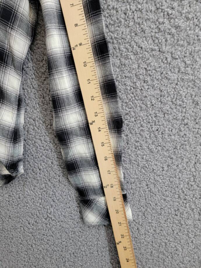 Polo Ralph Lauren Plaid Flannel Western Button Shirt Big Girls 10 Cream/Black