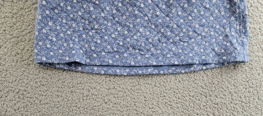 Polo Ralph Lauren Floral Quilted Double-Knit Skirt Big Girls XL (16) Blue PullOn