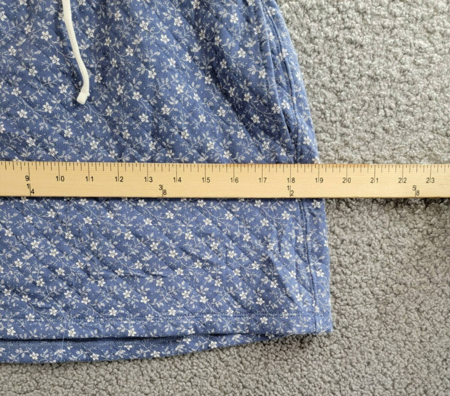 Polo Ralph Lauren Floral Quilted Double-Knit Skirt Big Girls XL (16) Blue PullOn