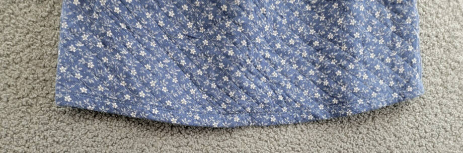 Polo Ralph Lauren Floral Quilted Double-Knit Skirt Big Girls XL (16) Blue PullOn