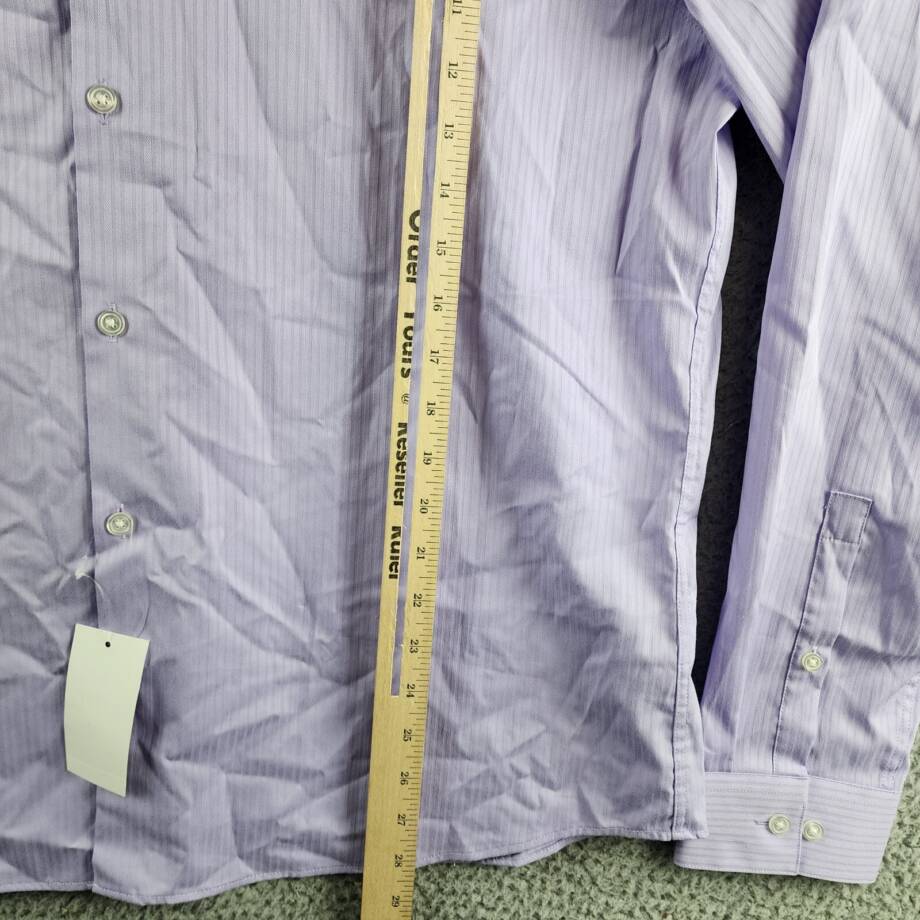 Kenneth Cole Reaction Techni-Cole Slim Fit Flex Dress Shirt Men's XL 36/37 17