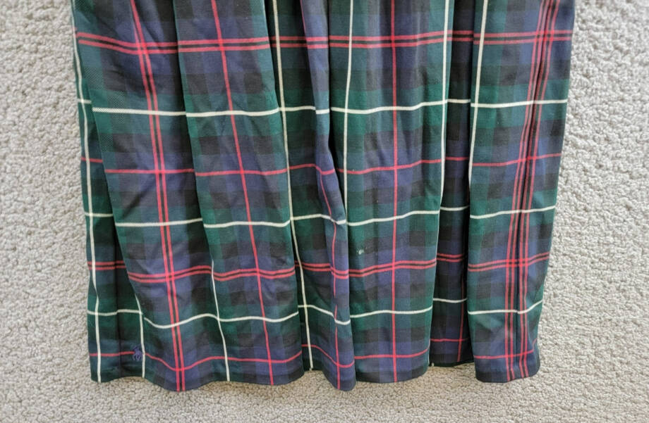 Polo Ralph Lauren Plaid Ponte Dress Big Girls XL (16) Multi Button Back Closure