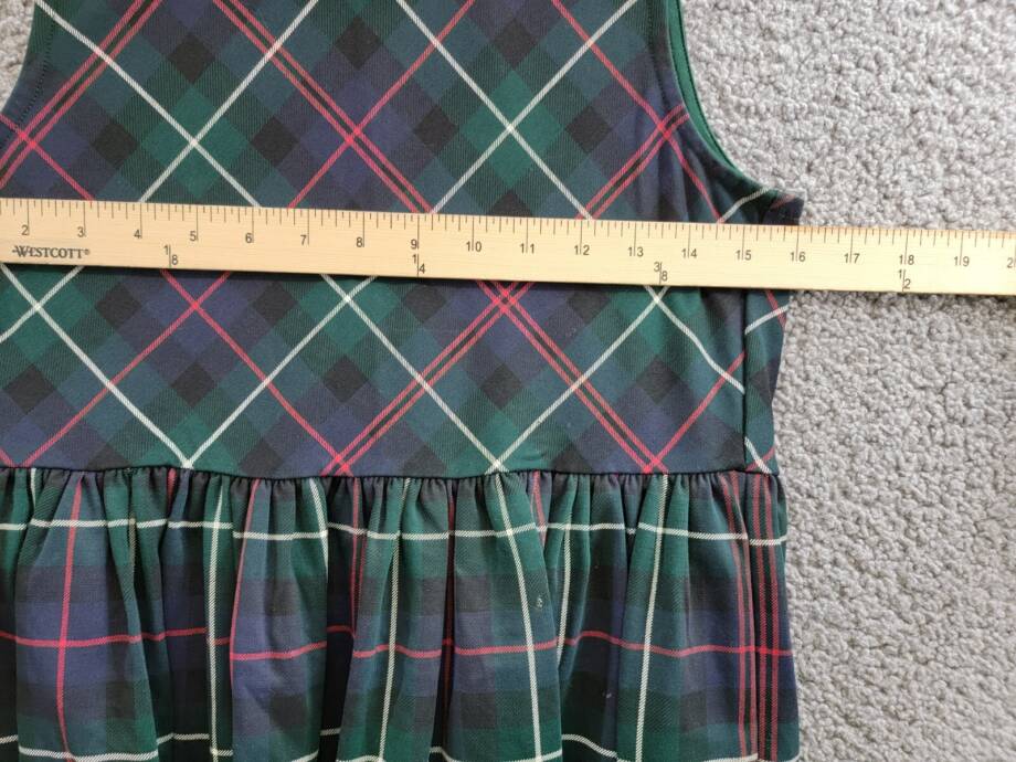 Polo Ralph Lauren Plaid Ponte Dress Big Girls XL (16) Multi Button Back Closure