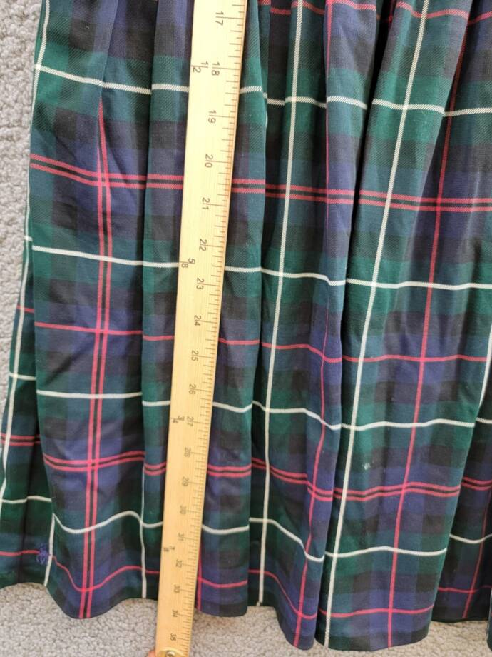 Polo Ralph Lauren Plaid Ponte Dress Big Girls XL (16) Multi Button Back Closure