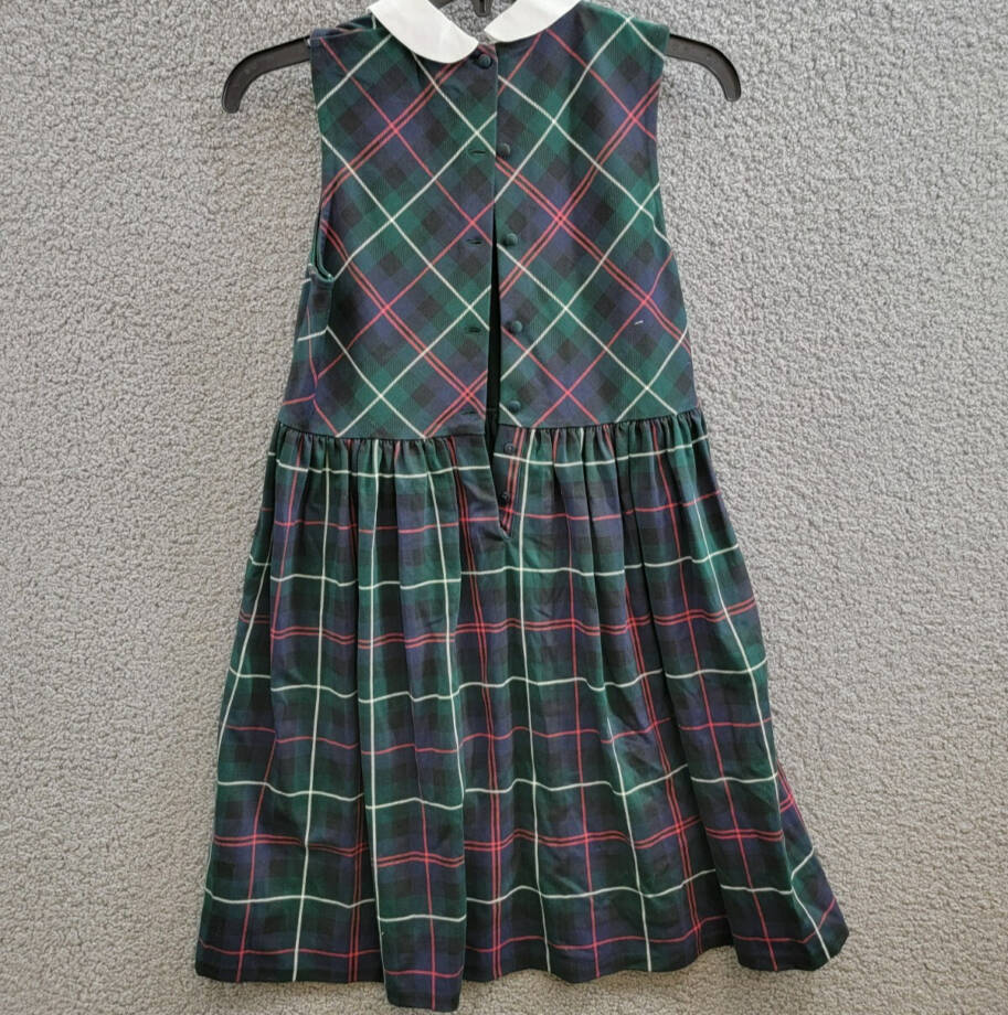 Polo Ralph Lauren Plaid Ponte Dress Big Girls XL (16) Multi Button Back Closure