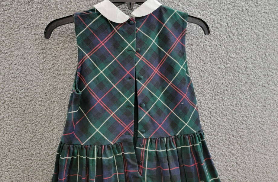 Polo Ralph Lauren Plaid Ponte Dress Big Girls XL (16) Multi Button Back Closure