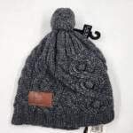 Lauren Ralph Lauren Cable Knit Beanie With Pom Women's One Size Gray Wool Blend