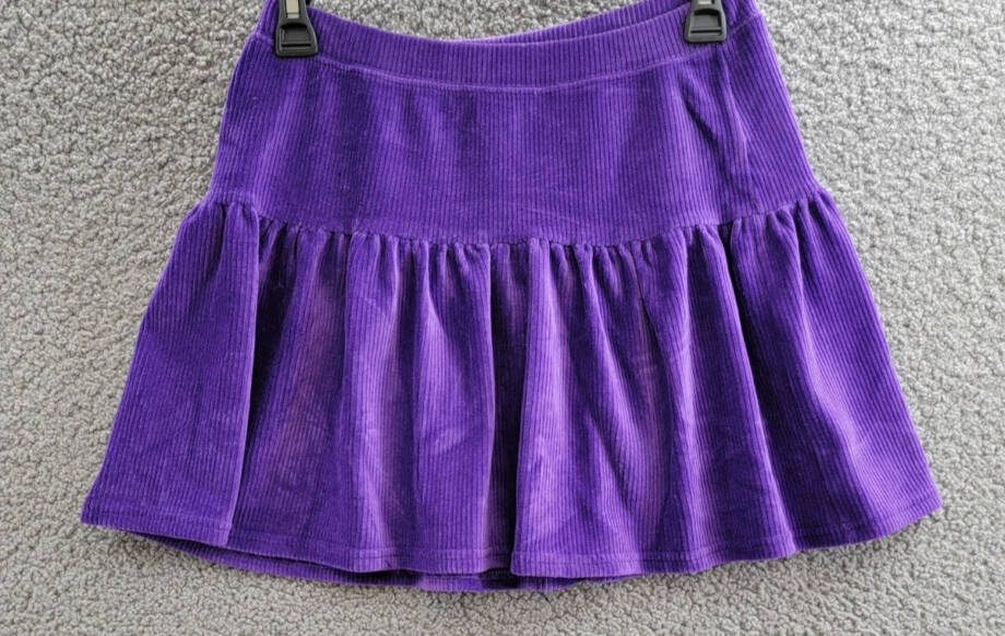 Polo Ralph Lauren Tiered Corduroy Skirt Big Girls L 12-14 Opulent Purple Pull On