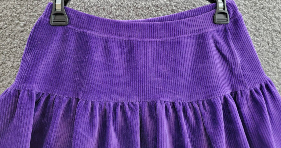 Polo Ralph Lauren Tiered Corduroy Skirt Big Girls L 12-14 Opulent Purple Pull On