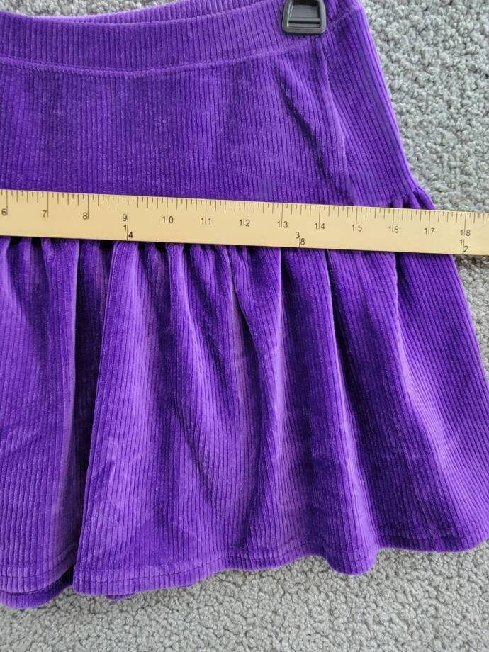 Polo Ralph Lauren Tiered Corduroy Skirt Big Girls L 12-14 Opulent Purple Pull On