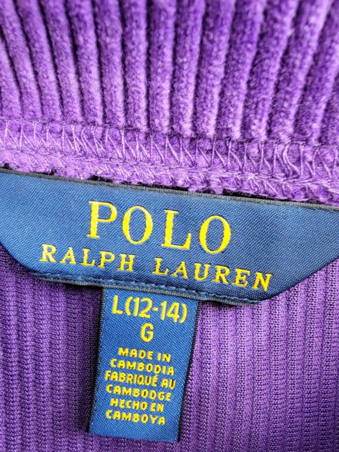 Polo Ralph Lauren Tiered Corduroy Skirt Big Girls L 12-14 Opulent Purple Pull On