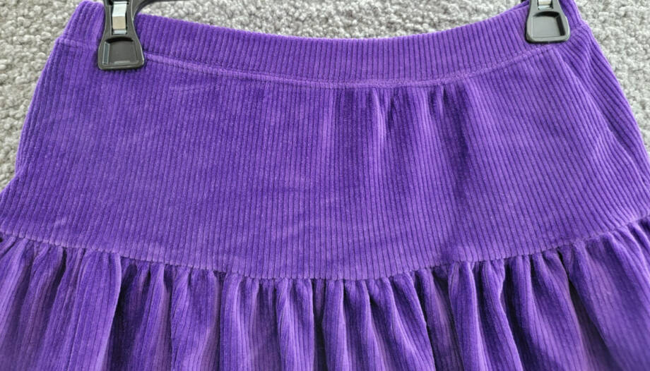 Polo Ralph Lauren Tiered Corduroy Skirt Big Girls L 12-14 Opulent Purple Pull On