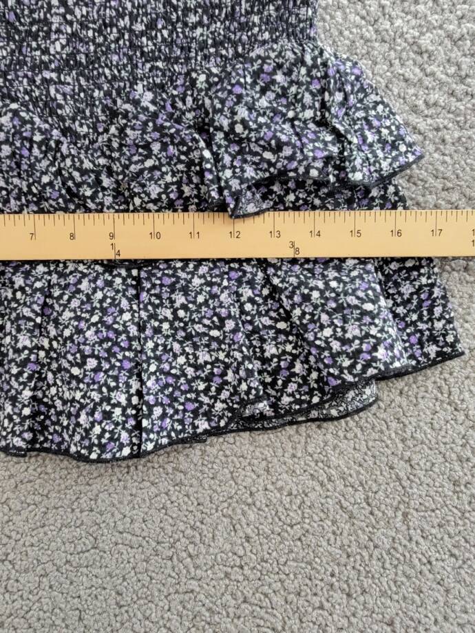 KatieJnyc Brooke Floral Print Skirt Girls' S Black Multi Smocked Elastic Waist