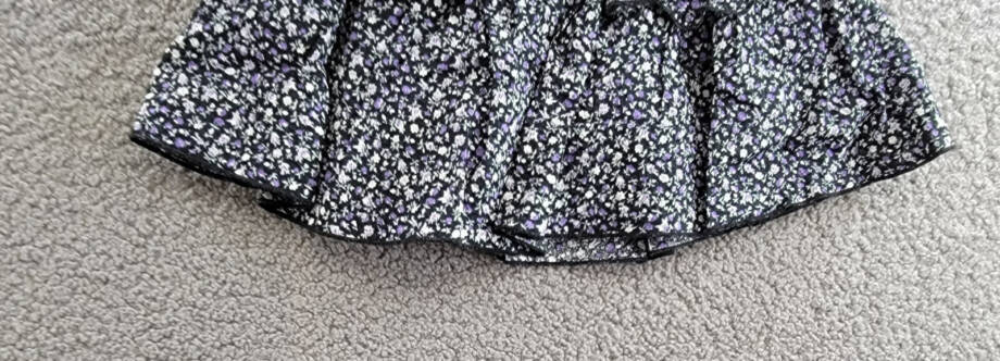 KatieJnyc Brooke Floral Print Skirt Girls' S Black Multi Smocked Elastic Waist