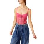 Intimately FP Lace Night Rhythm Thong Bodysuit Women's M Raspberry Sorbet Floral
