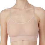 On Gossamer Mesh Longline Bralette Women's S Champagne Adjustable Strap Pullover