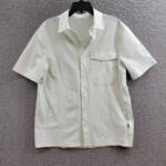 BASS OUTDOOR Trailer A.C. Short-Sleeve Shirt Men M Spread Collar Button Closure