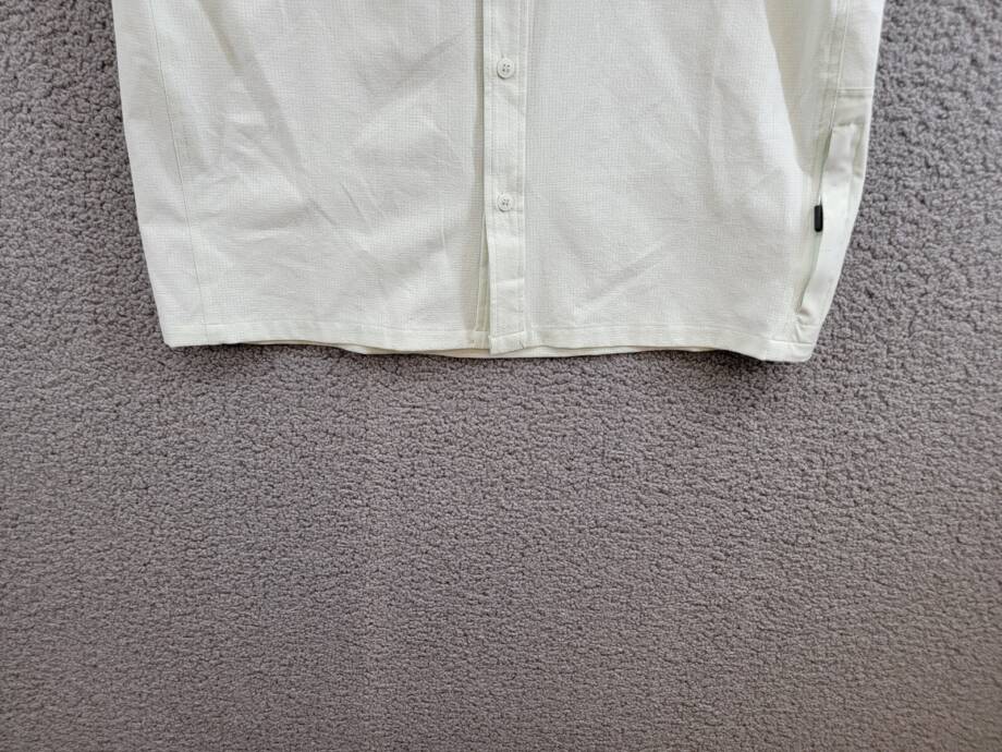 BASS OUTDOOR Trailer A.C. Short-Sleeve Shirt Men M Spread Collar Button Closure