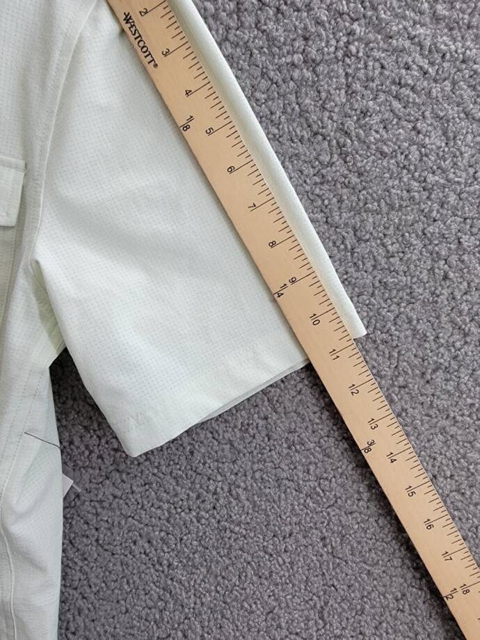 BASS OUTDOOR Trailer A.C. Short-Sleeve Shirt Men M Spread Collar Button Closure