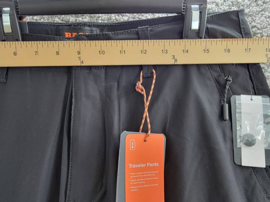 Bass Outdoor Straight-Fit Traveler Pants Men's 32 Caviar Button Zip Closure