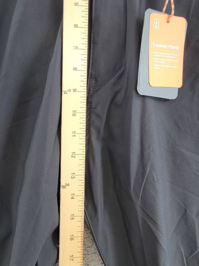 Bass Outdoor Straight-Fit Traveler Pants Men's 32 Caviar Button Zip Closure