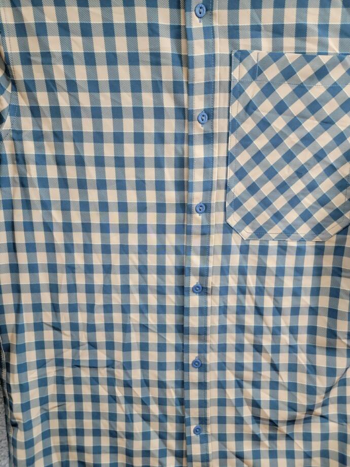 BASS OUTDOOR Cool Plaid Long-Sleeve Shirt Mens S Kelp Small Buffalo Patch Pocket