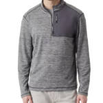 BASS OUTDOOR Climber Quarter-Zip Pullover Men's XL Forged Iron Mock Neck L/S~