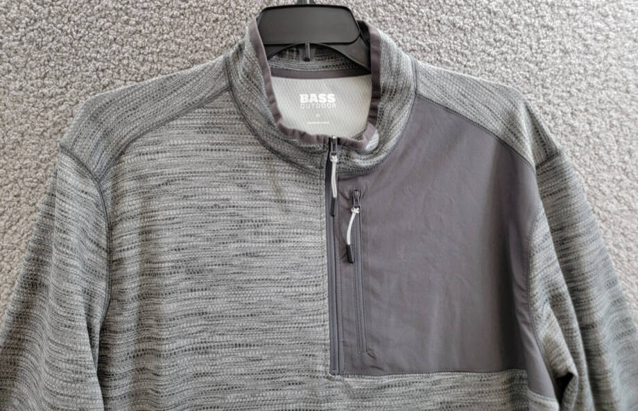 BASS OUTDOOR Climber Quarter-Zip Pullover Men's XL Forged Iron Mock Neck L/S~