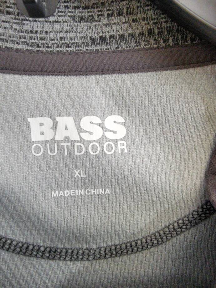 BASS OUTDOOR Climber Quarter-Zip Pullover Men's XL Forged Iron Mock Neck L/S~