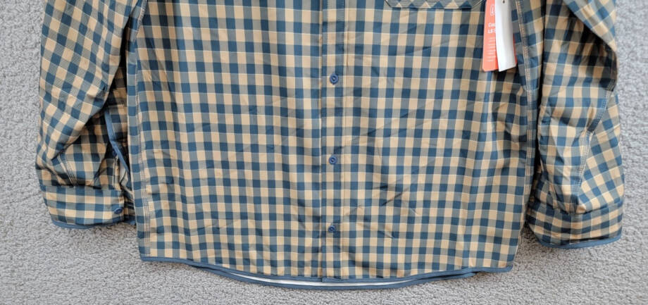 Bass Outdoor Cool Plaid Long-Sleeve Shirt Men's L Kelp Small Buffalo Collared