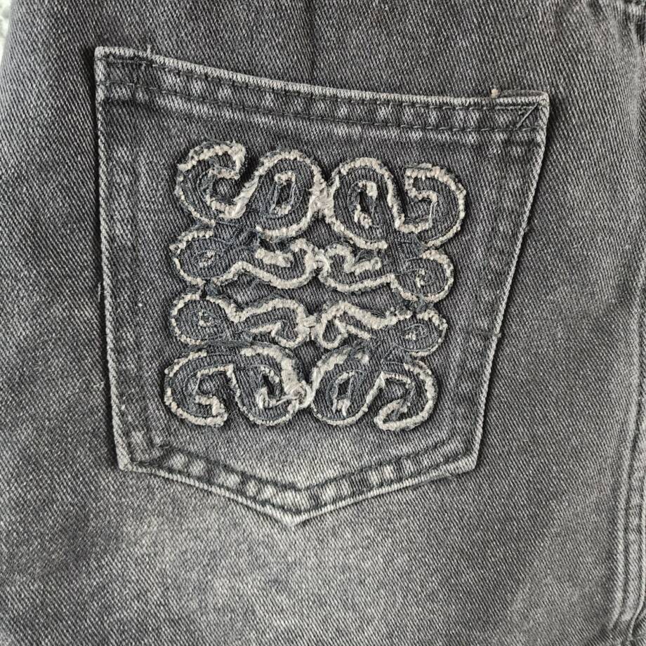 MADONNA & CO. Mini Denim Skirt Women's S Black Faded Zip Fly & Button Closure