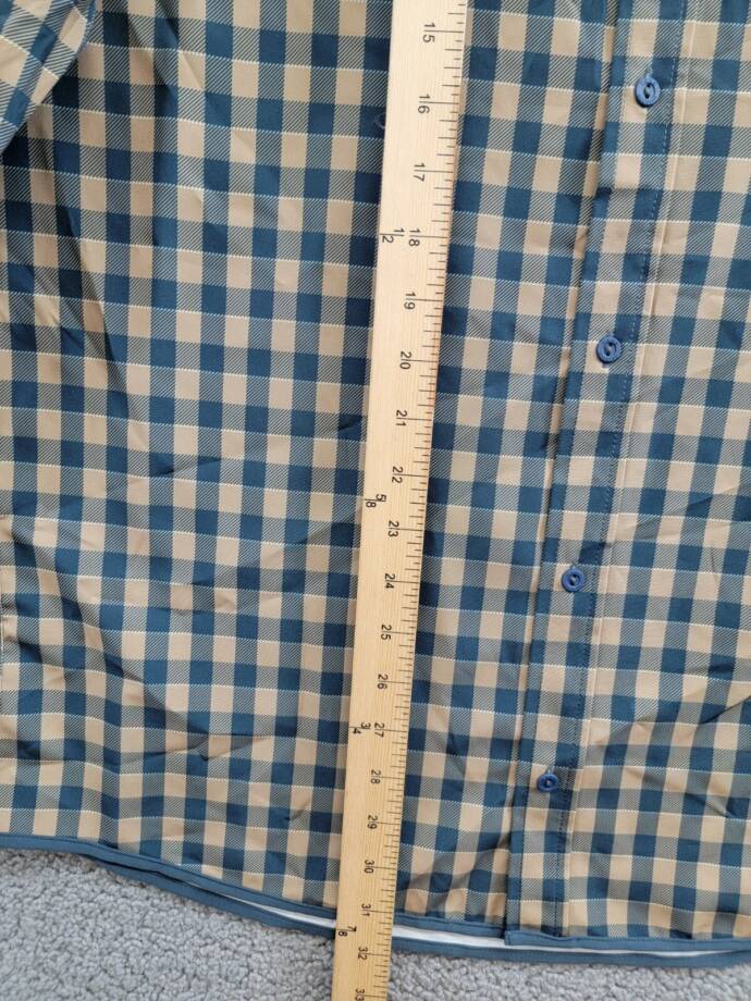 Bass Outdoor Cool Plaid Long-Sleeve Shirt Men's L Kelp Small Buffalo Collared