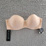Sophie B. Strapless Underwired Bra Women's 34B Nude Solid Hook & Eye Closure