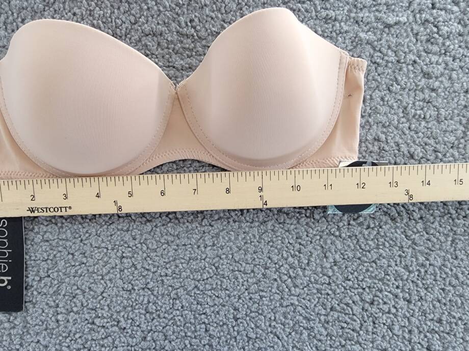 Sophie B. Strapless Underwired Bra Women's 34B Nude Solid Hook & Eye Closure